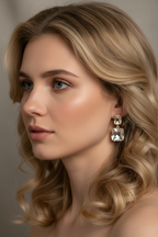 Elegante Ohrringe Gold mit klaren Steinen – 3,5 cm | ONDEGO®