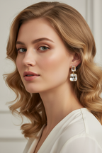 Elegante Ohrringe Gold mit klaren Steinen – 3,5 cm | ONDEGO®
