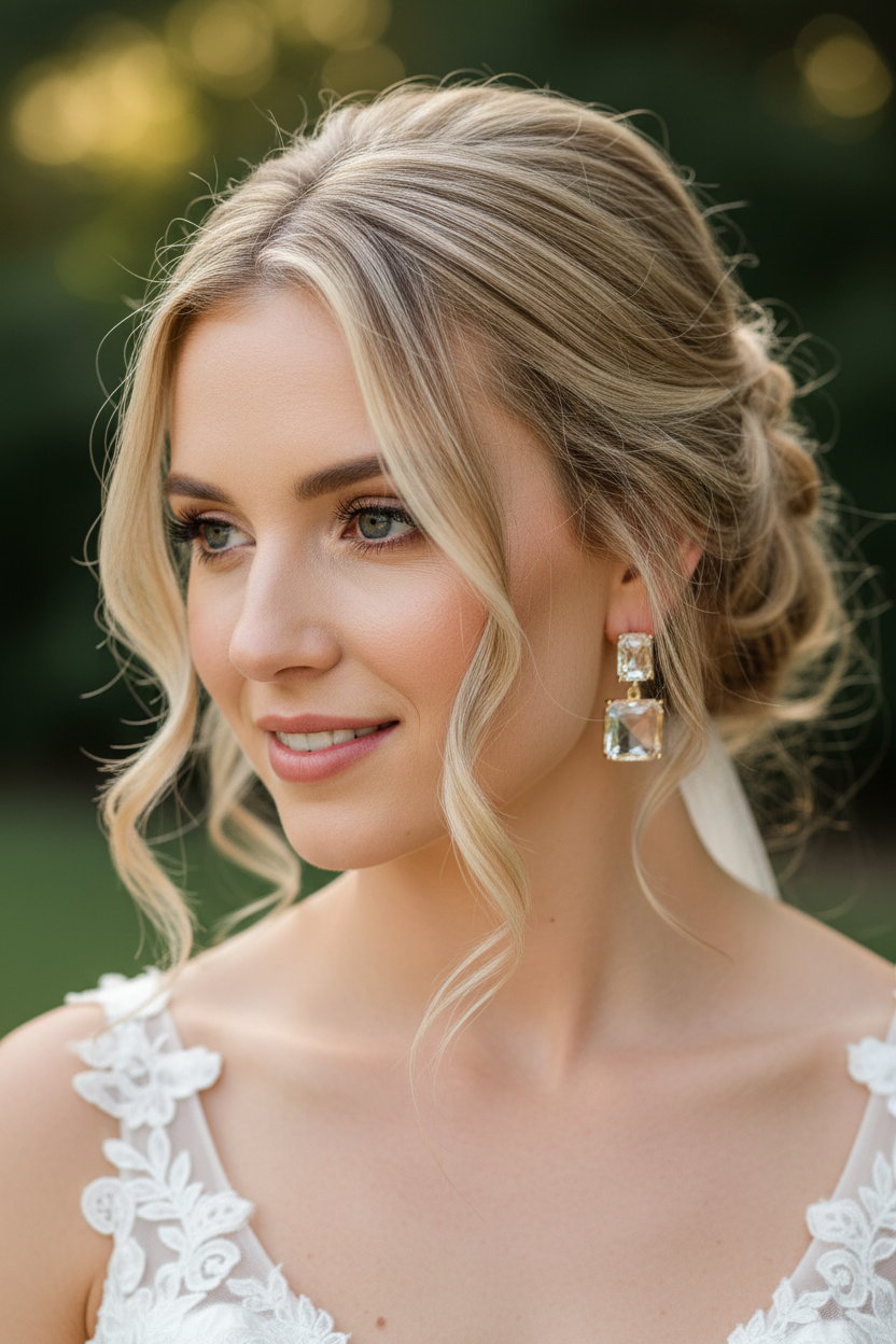 Elegante Ohrringe Gold mit klaren Steinen – 3,5 cm | ONDEGO®