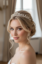 Diadem Gold – AAA+ Zirkonia Tiara 3,5 cm Braut Haarschmuck | ONDEGO®
