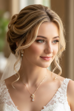 Schmuckset Gold mit Zirkonia – Halskette & Ohrringe | Eleganter Brautschmuck für Hochzeit und festliche Anlässe