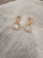 Elegante Ohrringe Gold mit klaren Steinen – 3,5 cm | ONDEGO®