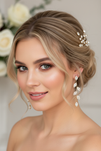 XXL Ohrringe Gold – Blattdesign mit Strass 7 cm lang | ONDEGO®