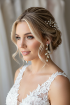 XXL Ohrringe Gold – Blattdesign mit Strass 7 cm lang | ONDEGO®