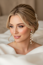 XXL Ohrringe Gold – Blattdesign mit Strass 7 cm lang | ONDEGO®
