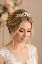 Diadem Gold – Strass Tiara 4,5 cm hoch filigran | ONDEGO®