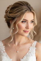 Schmuckset Gold mit Zirkonia – Halskette & Ohrringe | Brautschmuck Hochzeit Damen