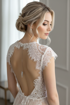 Elegante Rückenkette mit Zirkonia-Blätter Anhänger – filigraner Rückenschmuck | ONDEGO®