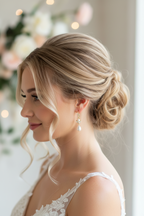 Perlenohrringe Gold mit Zirkonia – Elegante Braut Ohrringe 4 cm | Hochzeitsschmuck Damen | ONDEGO®