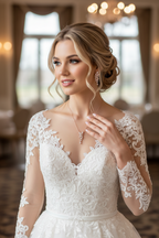 Brautschmuck Set Roségold – Zirkonia Kette & Ohrringe 3,5 cm filigran elegant | ONDEGO®