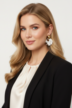 Edelstahl Ohrringe Gold Silber – Moderne Statement Ohrringe im Hammerschlag-Design | Damen Ohrstecker