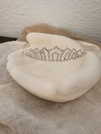 Diadem Silber – Strass Tiara 2,5 cm hoch filigran | ONDEGO®