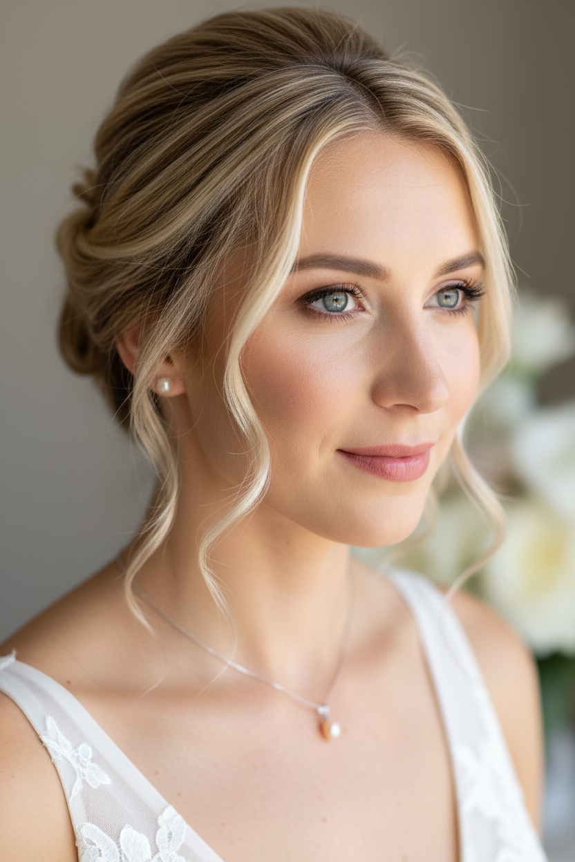 925 Silber Süßwasserperlen Schmuckset – Kette & Ohrstecker in Pfirsich | ONDEGO®