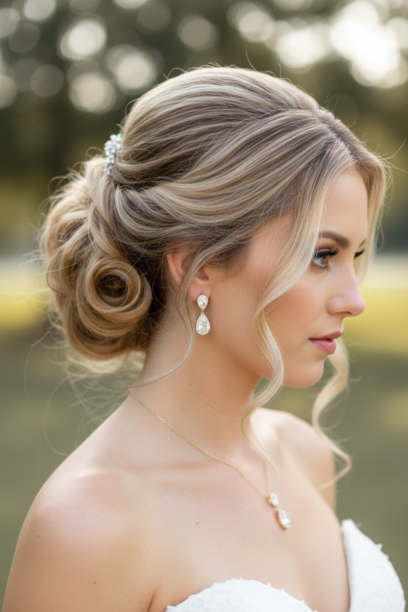 ONDEGO® Brautschmuck-Set Gold mit Zirkonia – Halskette, Ohrringe & Armband