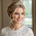 Diadem Gold – Strass Tiara 4,5 cm hoch filigran | ONDEGO®