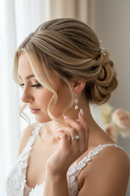 Perlenohrringe Gold mit Zirkonia – Elegante Braut Ohrringe 4 cm | Hochzeitsschmuck Damen | ONDEGO®