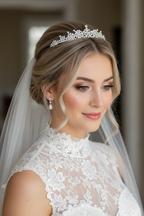 Strass Diadem Silber – Elegante Brautkrone für Hochzeit | ONDEGO®