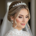 Strass Diadem Silber – Elegante Brautkrone für Hochzeit | ONDEGO®