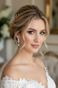 Braut Ohrringe Roségold – Zirkonia & Perle 4 cm elegant hängend | ONDEGO®