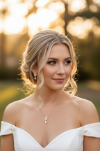 Schmuckset Gold mit Zirkonia – Halskette & Ohrringe | Eleganter Brautschmuck für Hochzeit und festliche Anlässe