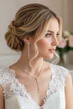 Strass Schmuckset Silber – Collier, Ohrringe & Armband 3-teilig | ONDEGO®