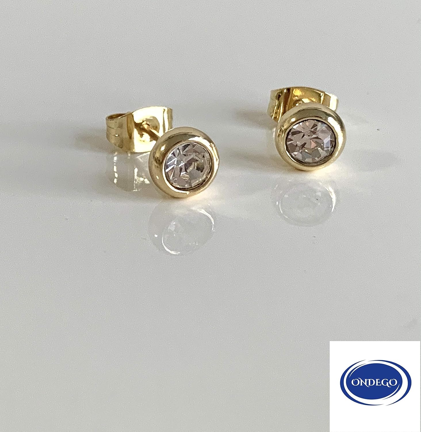 Dezentes Zirkonia Schmuckset Gold – Halskette & Ohrringe | Eleganter Brautschmuck | ONDEGO®