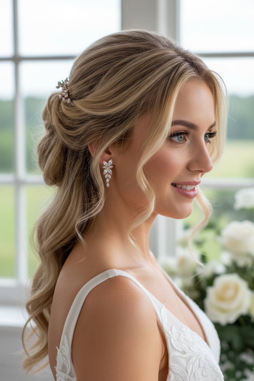Roségold Blatt Ohrringe mit AAA+ Zirkonia – Elegante Ohrstecker | ONDEGO®