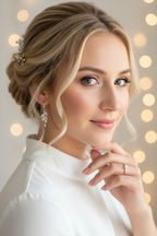Gold Blatt Ohrringe mit AAA+ Zirkonia – Elegante Damen Ohrringe | ONDEGO®