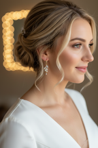 Gold Blatt Ohrringe mit AAA+ Zirkonia – Elegante Damen Ohrringe | ONDEGO®