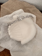Diadem Silber – Strass Tiara mit Ösen 2,5 cm hoch | ONDEGO®