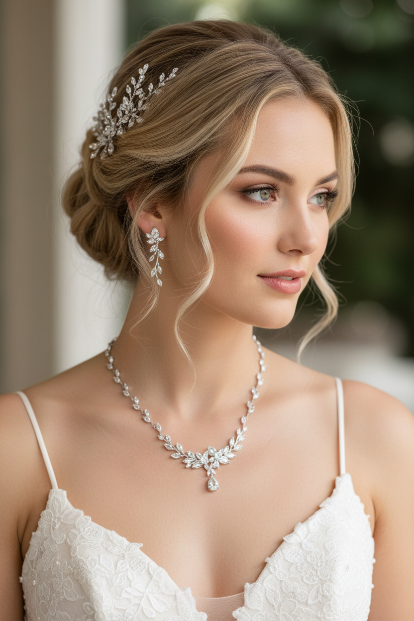 Zirkonia Schmuckset Silber – Collier & Ohrringe und Armband | ONDEGO®