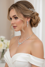 Zirkonia Schmuckset Silber – Collier & Ohrringe und Armband | ONDEGO®