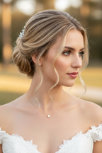 Dezentes Zirkonia Schmuckset Gold – Halskette & Ohrringe | Eleganter Brautschmuck | ONDEGO®