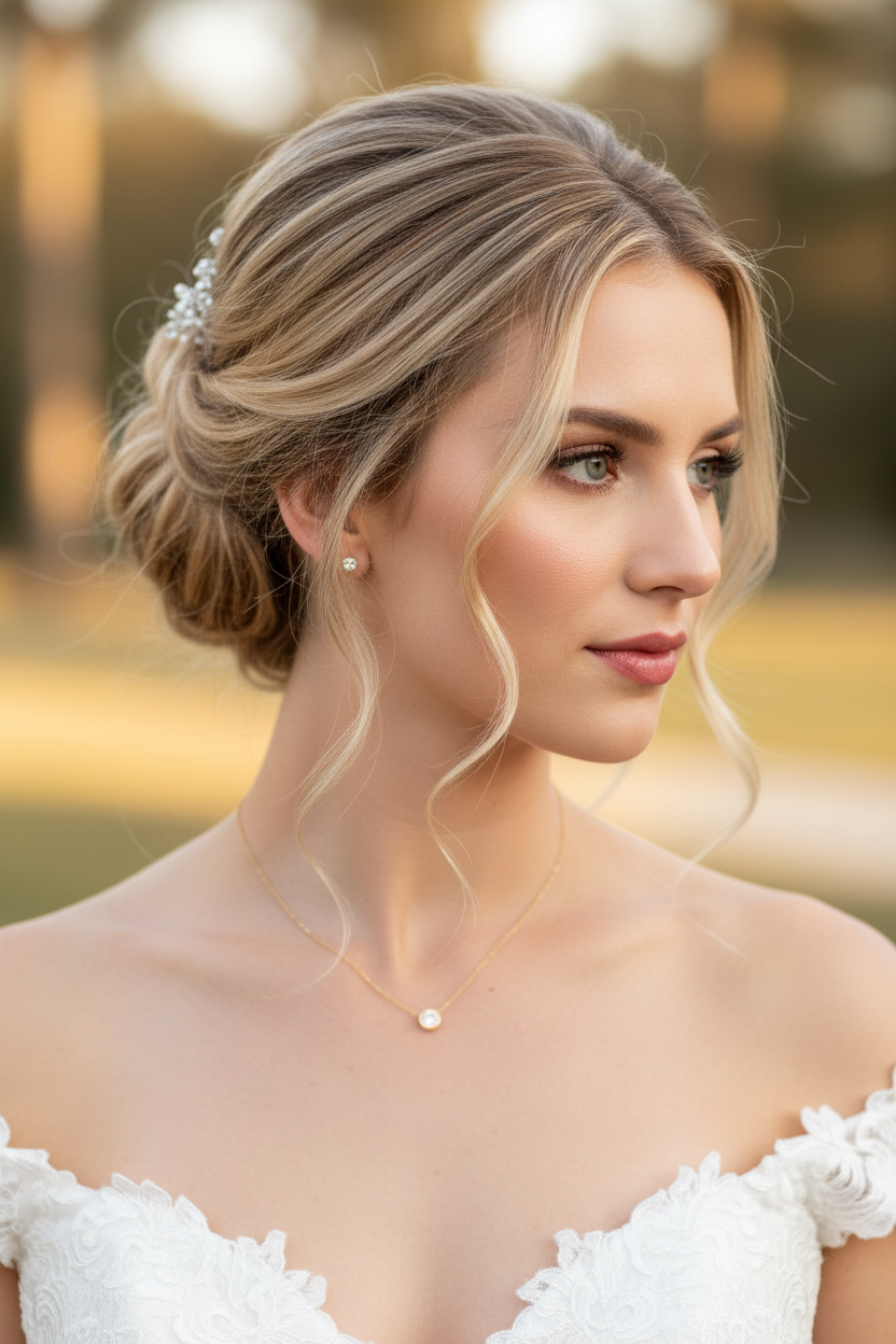 Dezentes Zirkonia Schmuckset Gold – Halskette & Ohrringe | Eleganter Brautschmuck | ONDEGO®