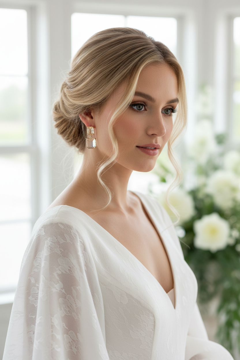 Elegante Ohrringe Gold mit klaren Steinen – 3,5 cm | ONDEGO®