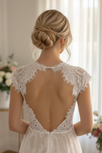 Roségold Rückenkette 2-in-1 mit Strassperle – verstellbares Collier mit Slider | ONDEGO®