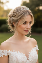 Diadem Silber – Strass Tiara 2,5 cm hoch filigran | ONDEGO®