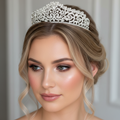 Diadem Silber – Haarschmuck mit Strass 5 cm hoch | ONDEGO®