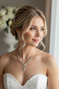 Zirkonia Schmuckset Silber – Collier & Ohrringe im eleganten Blätterdesign | ONDEGO®
