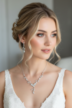 Zirkonia Schmuckset Silber – Collier & Ohrringe im eleganten Blätterdesign | ONDEGO®