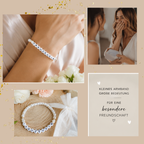 Trauzeugin Armband mit Herz – Perlenarmband Weiß – Geschenk zum Trauzeugin fragen oder für Brautjungfer | ONDEGO®