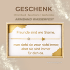 Stern Armband Freundin mit Geschenkbox & Spruchkarte – 18K vergoldeter Edelstahl