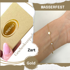 Stern Armband Freundin mit Geschenkbox & Spruchkarte – 18K vergoldeter Edelstahl