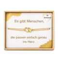 Freundschaftsarmband 2er Set Herz mit Geschenkbox – Gold oder Silber