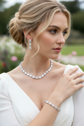Zirkonia Schmuckset Tropfenform – Collier, Ohrringe & Armband in Silber | ONDEGO®