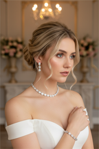 Zirkonia Schmuckset Tropfenform – Collier, Ohrringe & Armband in Silber | ONDEGO®