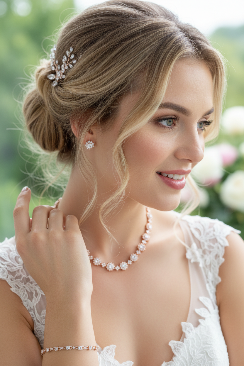 Roségold Zirkonia Schmuckset – elegantes 3-teiliges Set mit AAA+ Zirkonia | ONDEGO®
