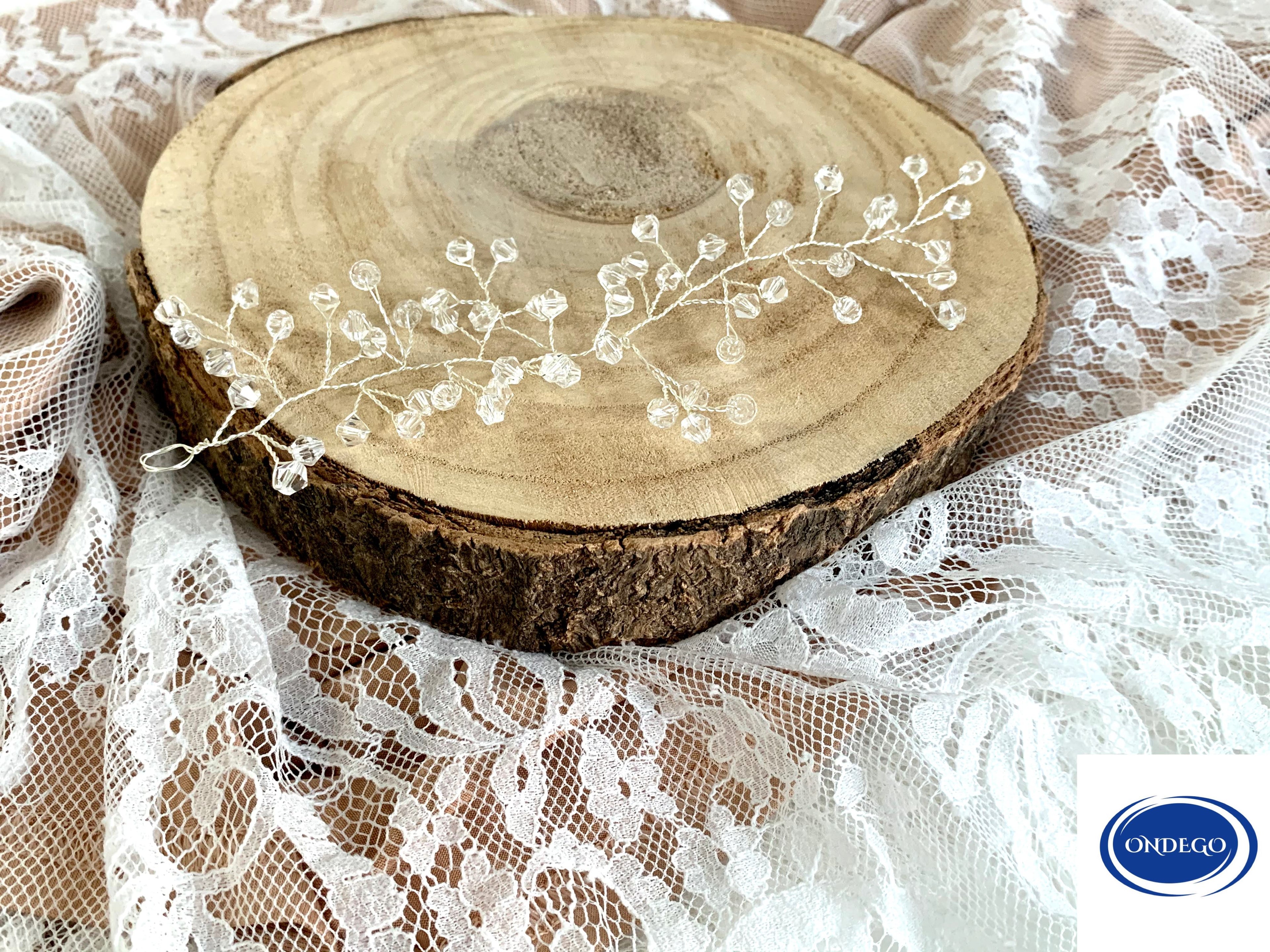 Kristall Haardraht Silber – Brautschmuck Hochzeit | ONDEGO®