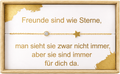 Stern Armband Freundin mit Geschenkbox & Spruchkarte – 18K vergoldeter Edelstahl