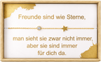 Stern Armband Freundin mit Geschenkbox & Spruchkarte – 18K vergoldeter Edelstahl